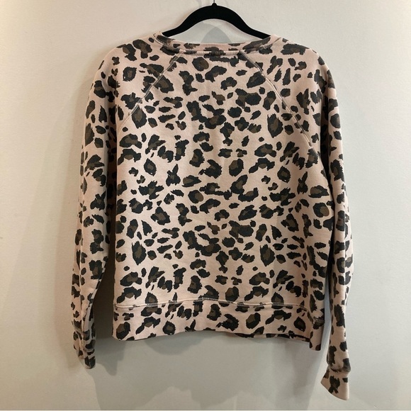 BRUNETTE THE LABEL  Sz S/M “Blonde” Leopard Print Oversized Sweatshirt Top - Picture 5 of 10